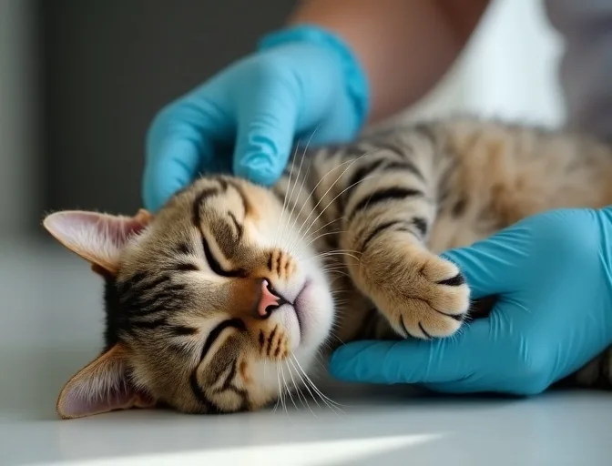 Specialist carefully handling a deceased cat with dignity in Weir Views